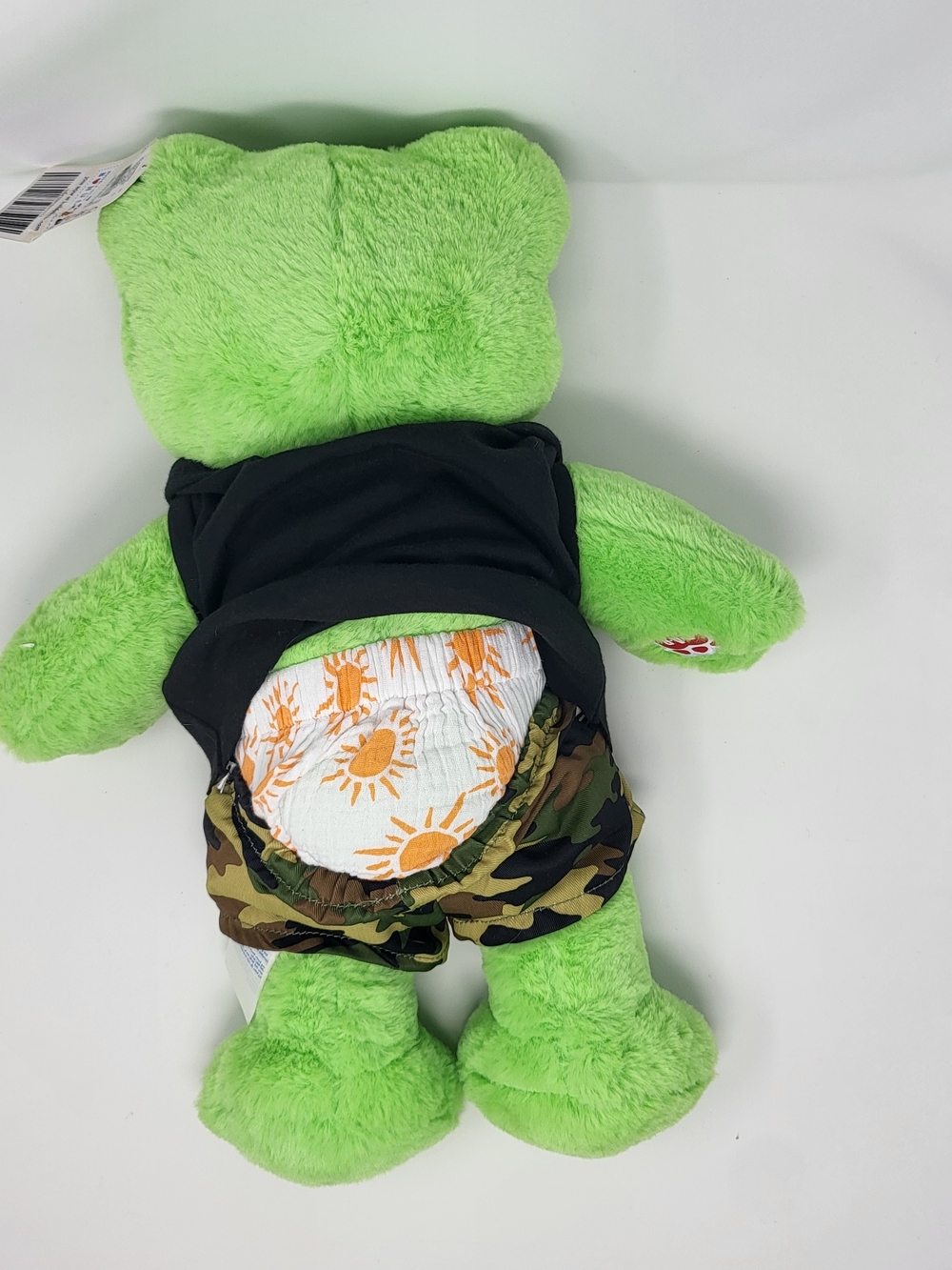 Build-A-Bear Green Frog Plush with Black Gold Batman Shirt - Picture 3 of 6